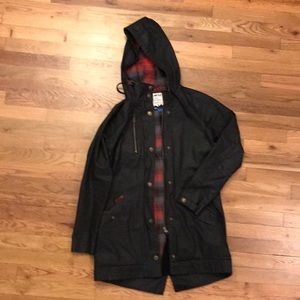 Kavu Sundowner Black Waxed Twill Jacket Coat XS
